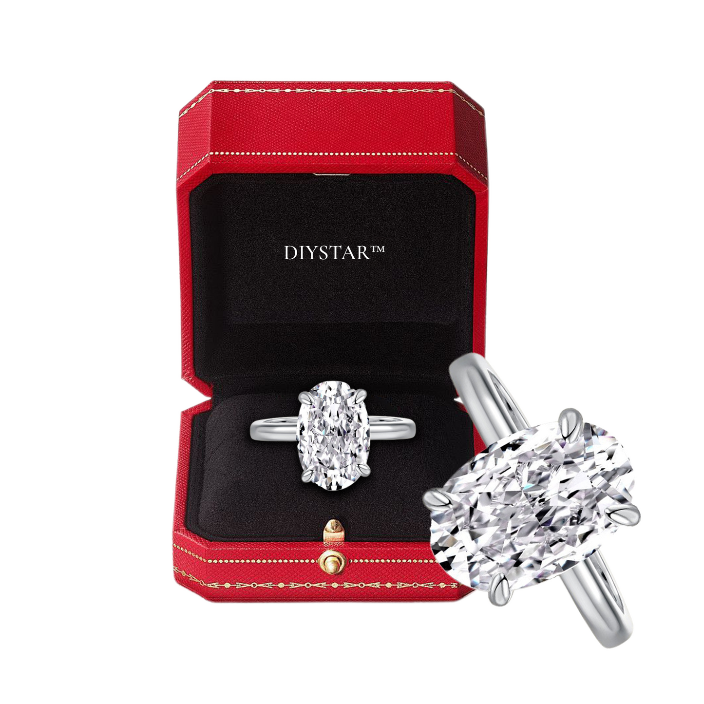 𝘿𝙄𝙔𝙎𝙏𝘼𝙍™Pierścień z magnetoterapią i diamentem moissanitu (🎄 Świąteczna promocja, 60% zniżki!) 🎅