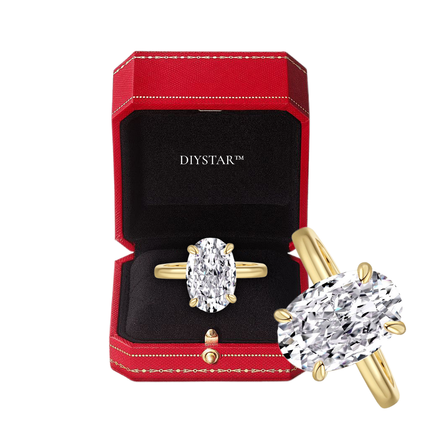 𝘿𝙄𝙔𝙎𝙏𝘼𝙍™Pierścień z magnetoterapią i diamentem moissanitu (🎄 Świąteczna promocja, 60% zniżki!) 🎅