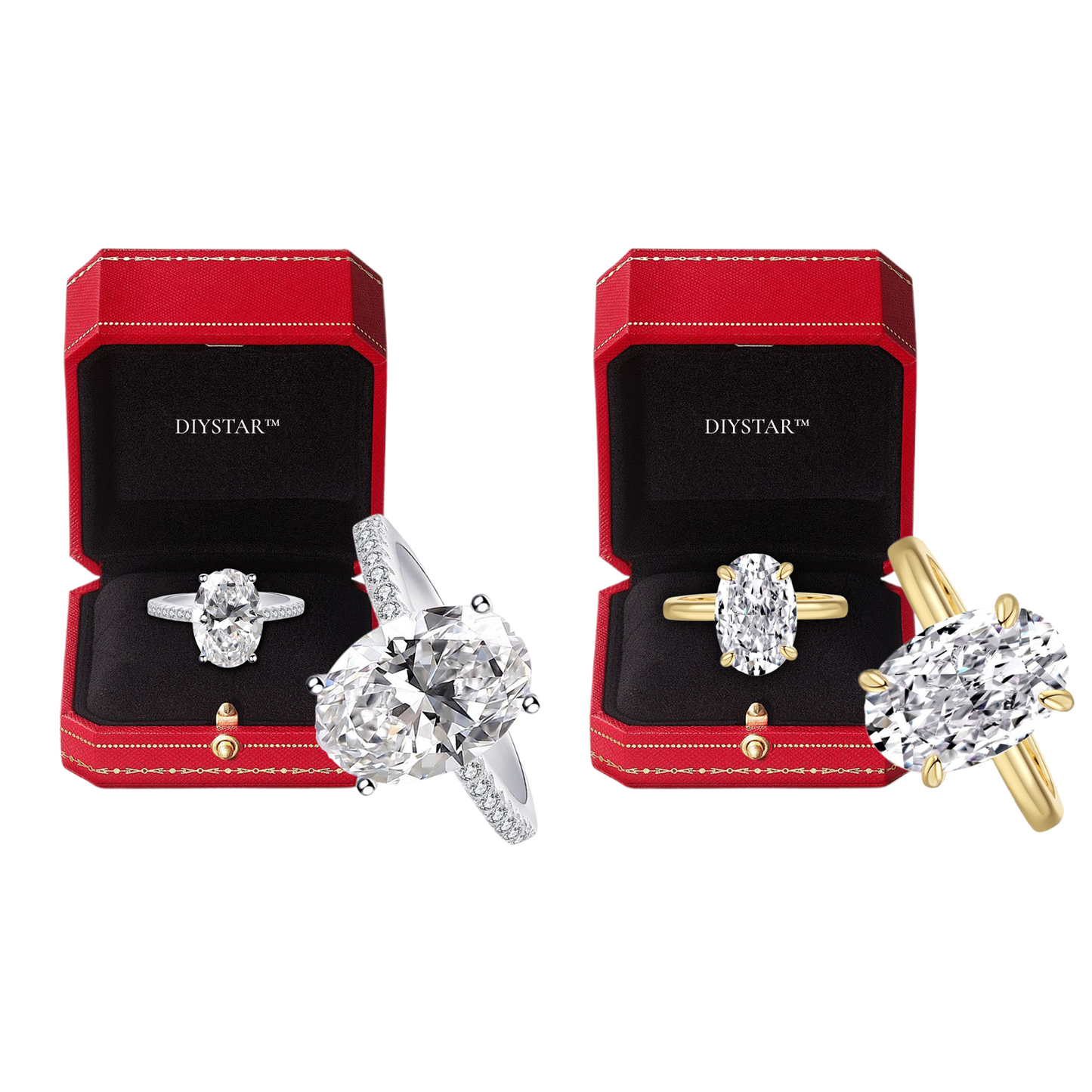 𝘿𝙄𝙔𝙎𝙏𝘼𝙍™Pierścień z magnetoterapią i diamentem moissanitu (🎄 Świąteczna promocja, 60% zniżki!) 🎅