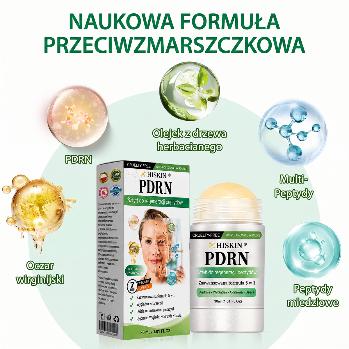 𝑯𝑰𝑺𝑲𝑰𝑵® PDRN Krem Przeciwstarzeniowy 👨‍⚕️ Wygładzenie Zmarszczek & Redukcja Przebarwień w 7 Dni  🍁