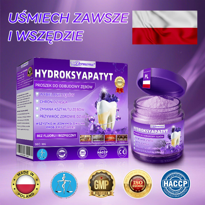 Oficjalny sklep| 𝑫𝒐𝒓𝒎𝒐𝒓𝒏𝒂® Hydroksyapatyt Proszek Do Odbudowy Zębów✅ Skutecznie leczy próchnicę, problemy z dziąsłami, nadwrażliwość zębów, afty i przebarwienia, jednocześnie poprawiając ogólną higienę jamy ustnej.🌲