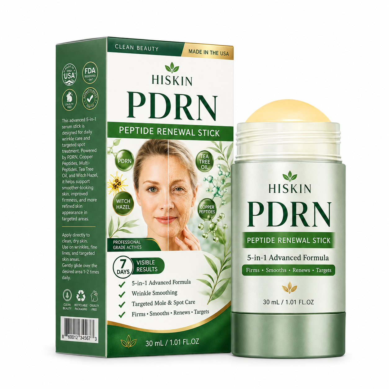 𝑯𝑰𝑺𝑲𝑰𝑵® PDRN Krem Przeciwstarzeniowy 👨‍⚕️ Wygładzenie Zmarszczek & Redukcja Przebarwień w 7 Dni 🕑