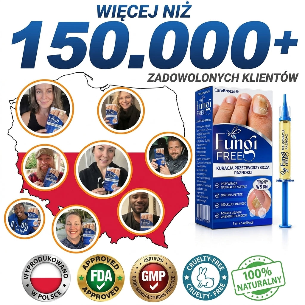🇵🇱 CareBreeze® Fungi Free – kuracja na paznokcie na bazie jadu pszczelego 🌿1