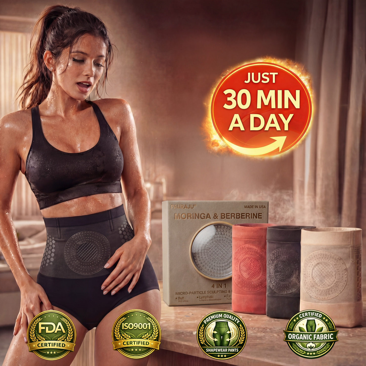 𝐎𝐟𝐢𝐜𝐣𝐚𝐥𝐧𝐲 𝐒𝐤𝐥𝐞𝐩 𝐌𝐚𝐫𝐤𝐢 | 🛒🥇 𝐏𝐀𝐔𝐑𝐀𝐉𝐔® 𝟐𝟎𝟐𝟔 Moringa & Berberyna 𝟒-𝐰-𝟏 Mikrocząsteczkowe Szorty Modelujące Sylwetkę i Wspierające Spalanie Tłuszczu